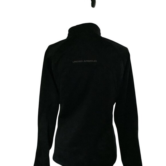 Under Armour 1/4 Zip Black Soft Shell Fitted Jacket Women’s Size Medium - Picture 3 of 8